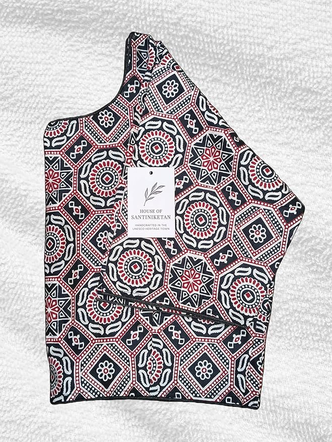 100% Cotton Women's Kalamkari Cotton Blouse, Round Neck, Lightweight, Handcrafted – Ideal for Sarees