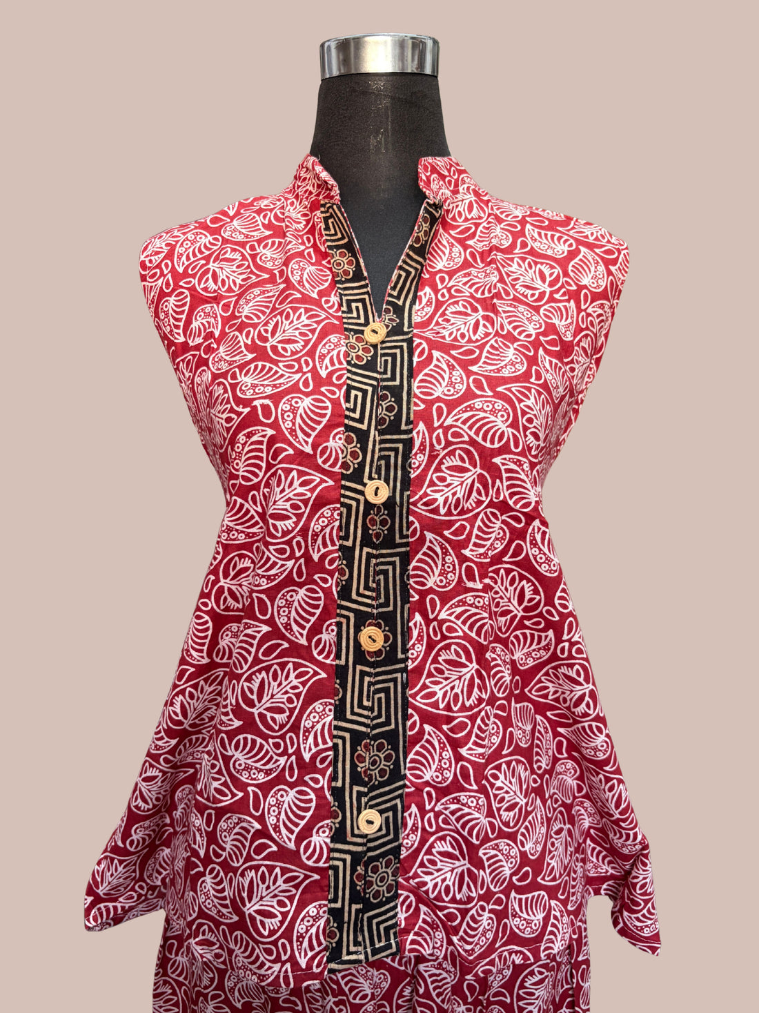 100% Pure Cotton Indigo Printed Co-Ord Set for Women | Handmade Top & Bottom Set