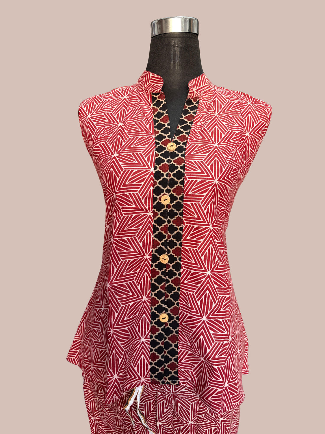 100% Pure Cotton Indigo Printed Co-Ord Set for Women | Handmade Top & Bottom Set